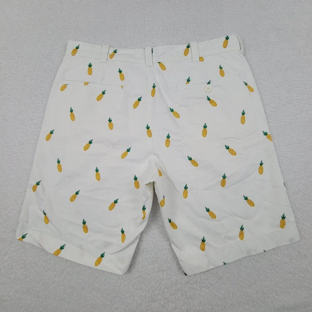 J.Crew‎ Gramercy White Pineapple Chino Shorts Mens 31W 9